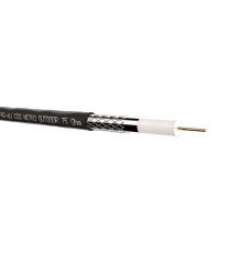Кабель коаксиальный RG-6U 75 Ом (CCS оплетка 32 нити AL) наружный черный (100м) Netko Optima CXC-3120.3X.1B (58030)