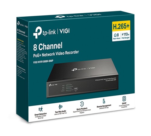 8-канальный сетевой видеорегистратор с поддержкой PoE+ TP-Link VIGI NVR1008H-8MP 8-канальный сетевой видеорегистратор с поддержкой PoE+ TP-Link VIGI NVR1008H-8MP