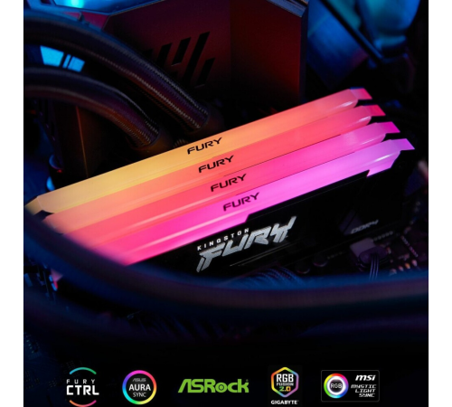 Оперативная память 64Gb DDR4 3200MHz Kingston Fury Beast Black RGB KF432C16BB2AK4/64