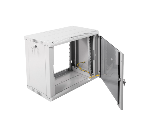 Шкаф телекоммуникационный настенный разборный ЭКОНОМ 9U (600x350) дверь стекло ЦМО ШРН-Э-9.350 30144251300