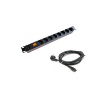 Блок розеток Qtech QS-PDU-1U-V16-8DR-1 8М QS-PDU-1U-V16-8DR-1,8М