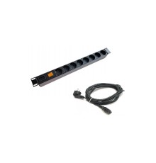 Блок розеток Qtech QS-PDU-1U-V16-8DR-1 8М QS-PDU-1U-V16-8DR-1,8М