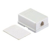 Розетка телефонная внешняя / 1 порт RJ11 2 контактная белая блистер Netko LX-203 2w PHP (53143)