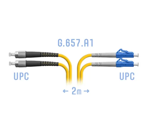 Патчкорд оптический LC/UPC-FC/UPC SM G.657.A1 Duplex 2 метра SNR SNR-PC-LC/UPC-FC/UPC-DPX-A-2m Патчкорд оптический LC/UPC-FC/UPC SM G.657.A1 Duplex 2 метра SNR SNR-PC-LC/UPC-FC/UPC-DPX-A-2m