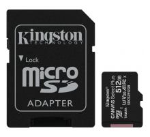 Карта памяти 512Gb MicroSD Kingston Canvas Select Plus + SD адаптер SDCS2/512GB