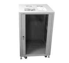 Шкаф напольный 18U серия TA (600х600х957) передняя дверь стекло серый разобранный Netko (упакован в 2 коробки) 6618.900-A (56744)