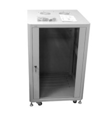Шкаф напольный 18U серия TA (600х600х957) передняя дверь стекло серый разобранный Netko (упакован в 2 коробки) 6618.900-A (56744)