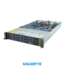 Gigabyte R283-Z91, 2xSP5, 24xDDR5, 12x2.5/3.5 HDD HS + 2x2.5 HS, 3-PCI-E, 2xGLAN, AMI MegaRAC SP-X, Redundant 2x1600 Вт, 2U  (id 28190)