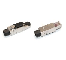 Разъем RJ-45 (8P8C) под витую пару полевая заделка Hyperline PLUF-8P8C-S-C6A-SH