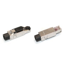 Разъем RJ-45 (8P8C) под витую пару полевая заделка Hyperline PLUF-8P8C-S-C6A-SH