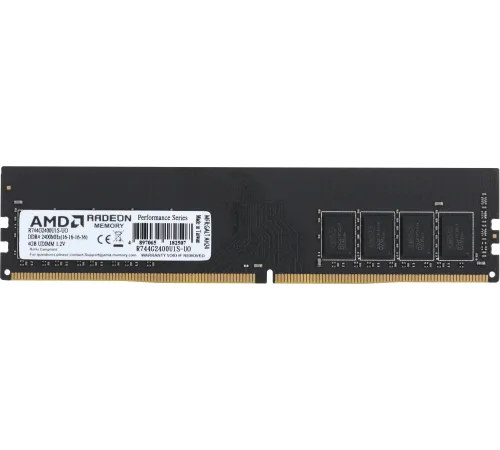 Память DDR4 4Gb 2400MHz AMD R744G2400U1S-UO