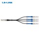 Кабель DAC LR-Link QSFP28-4XSFP28-DAC-3M