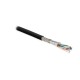 Кабель витая пара Hyperline SFTP4-C6A-S23-OUT-PE-BK-500