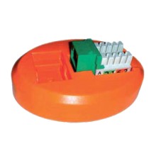 Площадка для заделки модулей Keystone Jack серии KJ2 80х60 мм цвет оранжевый Hyperline KJ2-PS-OR