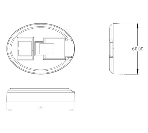 Площадка для заделки модулей Keystone Jack серии KJ2 80х60 мм цвет оранжевый Hyperline KJ2-PS-OR Площадка для заделки модулей Keystone Jack серии KJ2 80х60 мм цвет оранжевый Hyperline KJ2-PS-OR