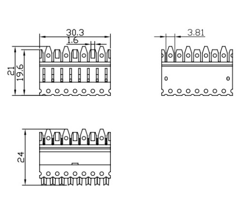 4-х парный 110 модуль категория 5e Hyperline 110C-M-4P