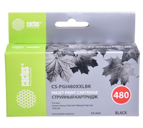 Картридж струйный Cactus CS-PGI480XXLBK