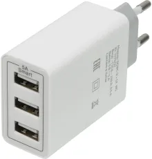 Сетевое зарядное устройство Digma DGWC-3U-5A-WG