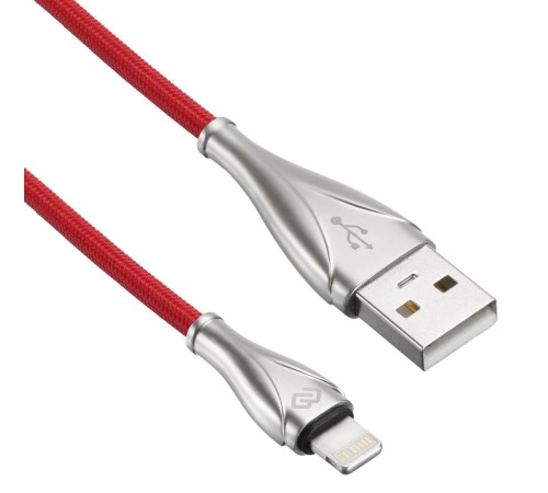 Кабель Digma LIGHT-1.2M-RED USB (m)-Lightning (m) 1.2м красный