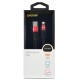 Кабель Digma LIGHT-1.2M-FLAT-BLK USB (m)-Lightning (m) 1.2м черный/красный плоский