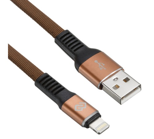 Кабель Digma LIGHT-1.2M-FLAT-BR USB (m)-Lightning (m) 1.2м коричневый плоский Кабель Digma LIGHT-1.2M-FLAT-BR USB (m)-Lightning (m) 1.2м коричневый плоский