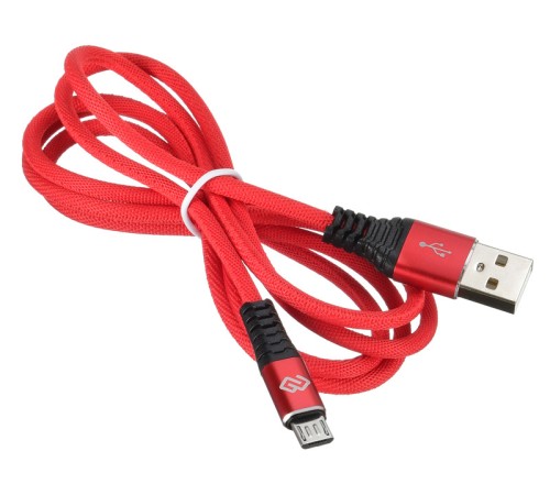 Кабель Digma MICROUSB-1.2M-BRAIDED-R USB (m)-micro (m) 1.2м красный