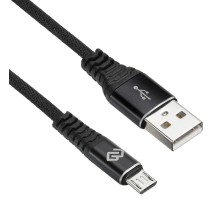 Кабель Digma MICROUSB-1.2M-BRAIDED-BLK USB (m)-micro (m) 1.2м черный