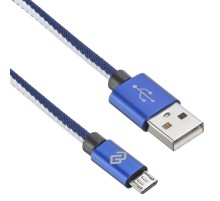 Кабель Digma MICROUSB-1.2M-BRAIDED-BL USB (m)-micro (m) 1.2м синий