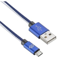 Кабель Digma MICROUSB-1.2M-BRAIDED-BL USB (m)-micro (m) 1.2м синий