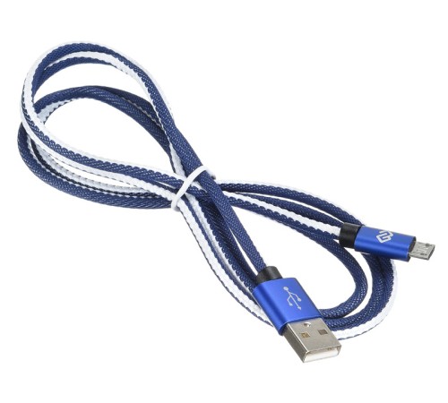 Кабель Digma MICROUSB-1.2M-BRAIDED-BL USB (m)-micro (m) 1.2м синий