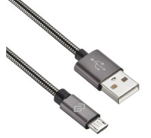 Кабель Digma MICROUSB-1.2M-BRAIDED-G USB (m)-micro (m) 1.2м темно-серый