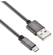 Кабель Digma MICROUSB-1.2M-BRAIDED-G USB (m)-micro (m) 1.2м темно-серый