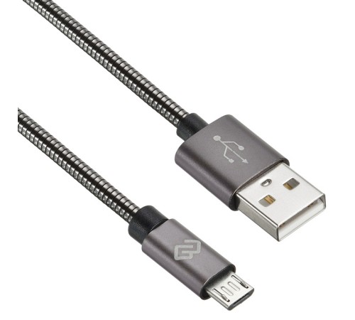 Кабель Digma MICROUSB-1.2M-BRAIDED-G USB (m)-micro (m) 1.2м темно-серый