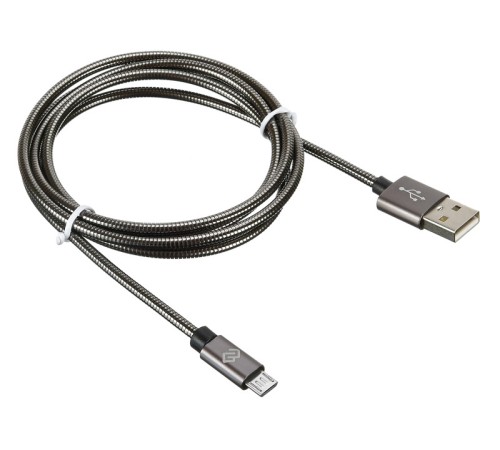 Кабель Digma MICROUSB-1.2M-BRAIDED-G USB (m)-micro (m) 1.2м темно-серый