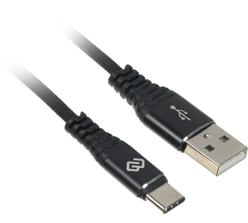 Кабель Digma TYPE-C-3M-BRAIDED-BLK USB (m)-USB Type-C (m) 3м черный