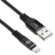 Кабель Digma LIGHT-2M-BRAIDED-BLK USB (m)-Lightning (m) 2м черный