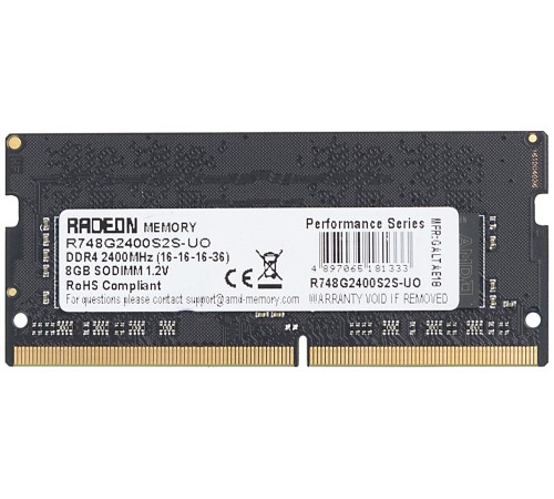 Память DDR4 8GB 2400MHz AMD R748G2400S2S-UO