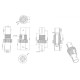 Оптический проходной адаптер ST-ST SM/MM simplex Hyperline FA-S00Z-ST/ST-N/BK-SL