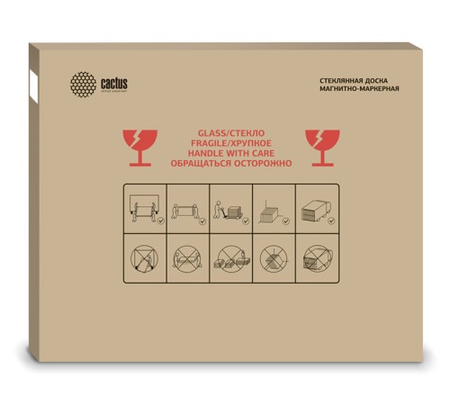 Доска стеклянная Cactus CS-GBD-65X100-UWT