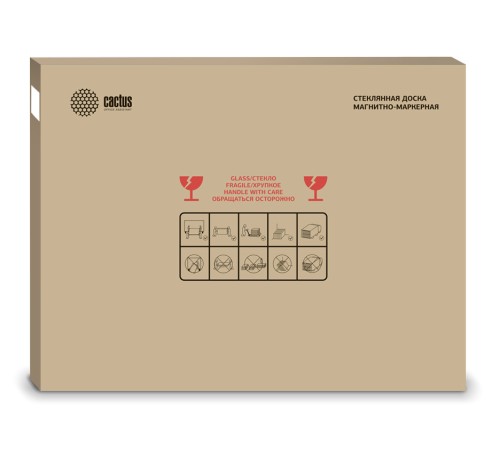 Доска стеклянная Cactus CS-GBD-90X120-WT