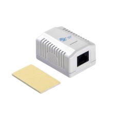 Розетка компьютерная внешняя на плате 1xRJ45 неэкран cat.5e 110/Krone тип (Dual IDC) белая Netko Expert CKC JE342RCE-USM/WH (54399)