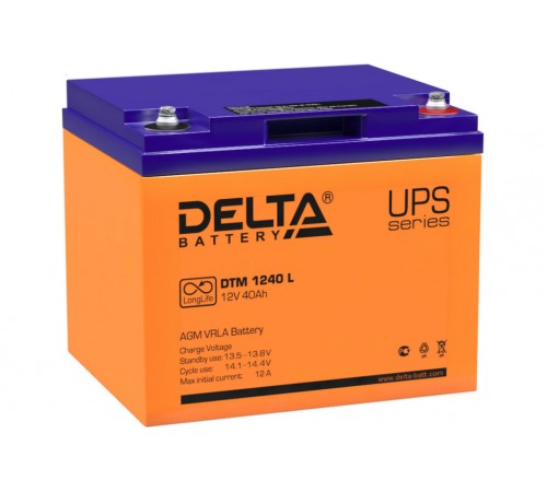 Аккумулятор Delta 12V 40Ah (DTM 1240 L)
