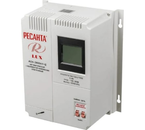 Стабилизатор напряжения Ресанта аСН-3 000 Н/1-Ц Lux (63/6/21)
