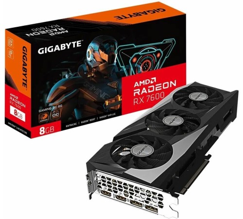 Видеокарта Gigabyte AMD Radeon RX 7600 GAMING OC (GV-R76GAMING OC-8GD)