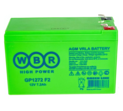 Аккумулятор WBR 12V 7,2Ah (GP1272-WBR)