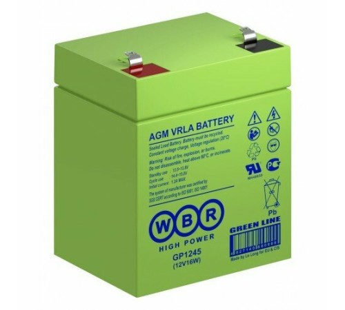 Аккумулятор WBR 12V 16Вт/Эл (GP1245 (12V16W))