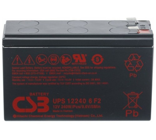 Аккумулятор CSB 12V 40Вт/Эл (UPS122406 F2)