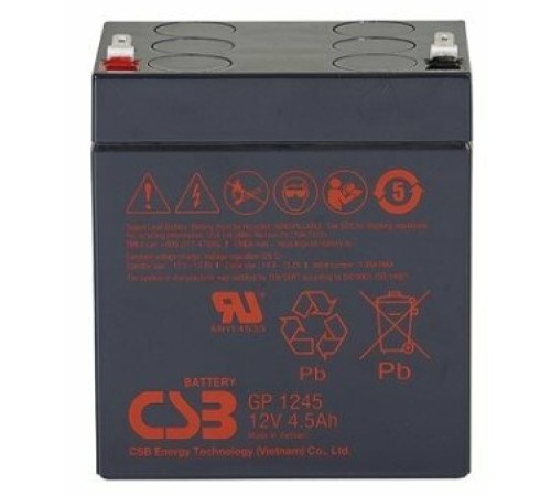 Аккумулятор CSB 12V 4,5Ah (GP1245 F2)
