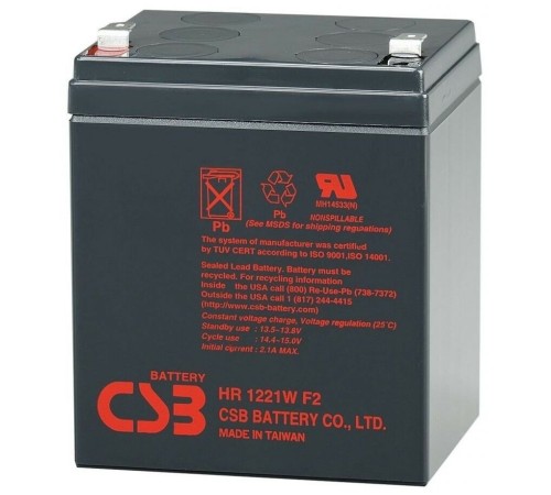 Аккумулятор CSB 12V 21Вт/Эл (HR1221W F2)