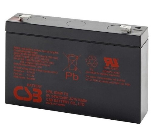 Аккумулятор CSB 6V 34Вт/Эл (HRL634W F2 FR)